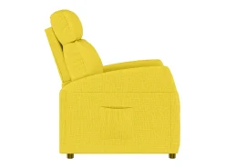 Sillón reclinable de tela amarillo claro