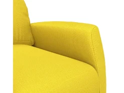 Sillón reclinable de tela amarillo claro