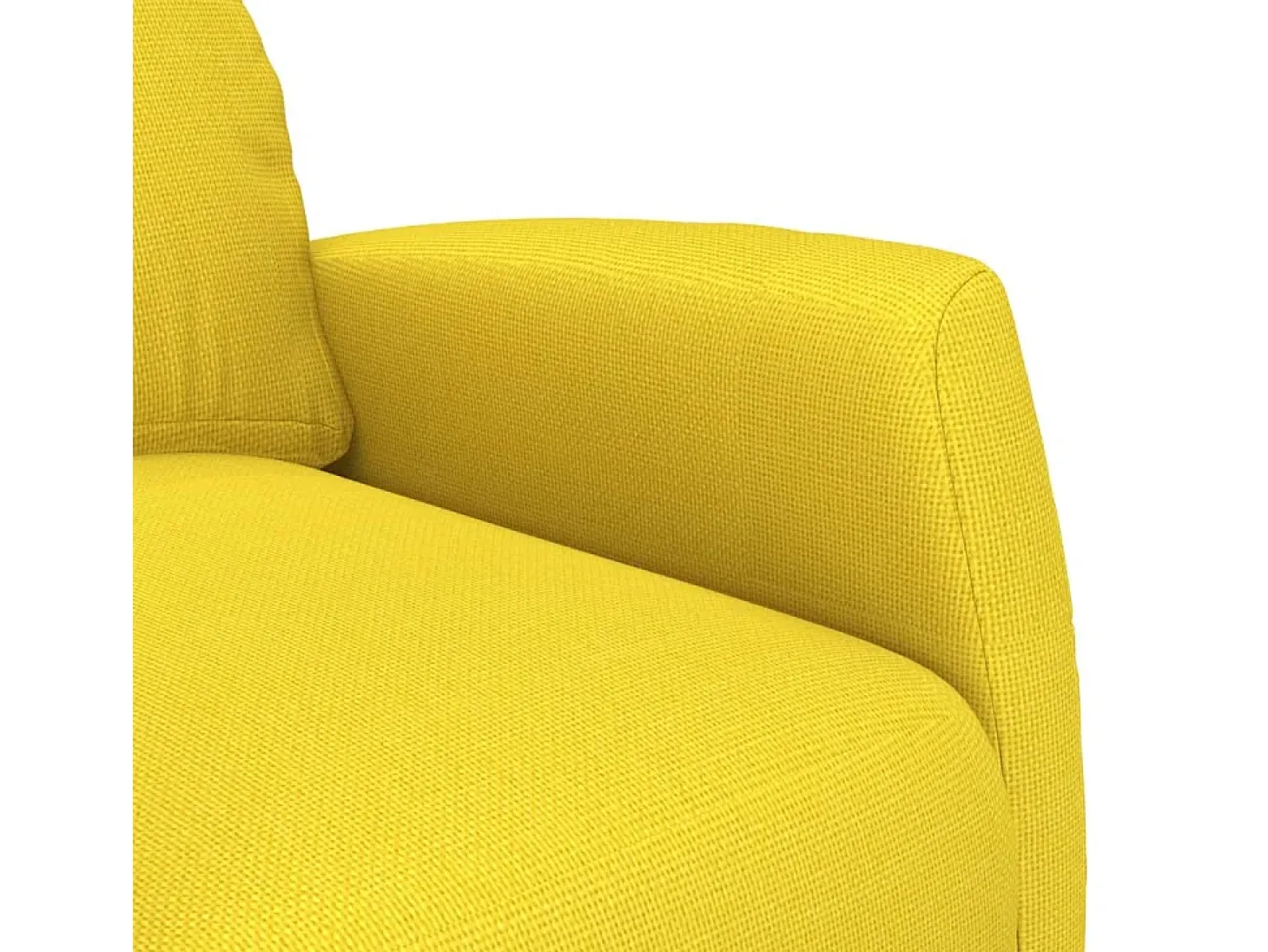 Sillón reclinable de tela amarillo claro