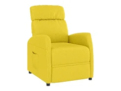 Sillón reclinable de tela amarillo claro