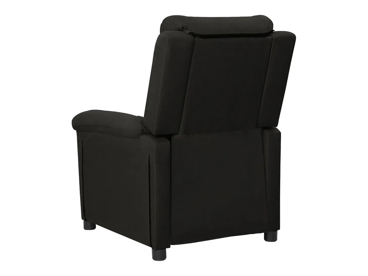 Sillón reclinable eléctrico de tela negro