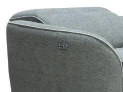 Sillón reclinable eléctrico de tela gris jaspeado OZARTO