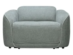 Sillón reclinable eléctrico de tela gris jaspeado OZARTO