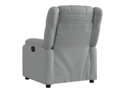 Sillón reclinable eléctrico tela gris claro