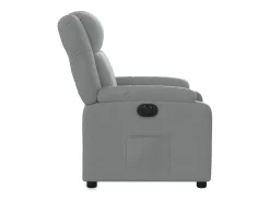 Sillón reclinable eléctrico tela gris claro