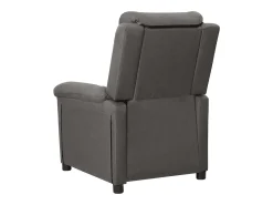 Sillón reclinable eléctrico de tela gris oscuro