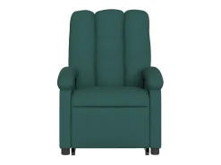 Sillón reclinable elevable tela verde oscuro