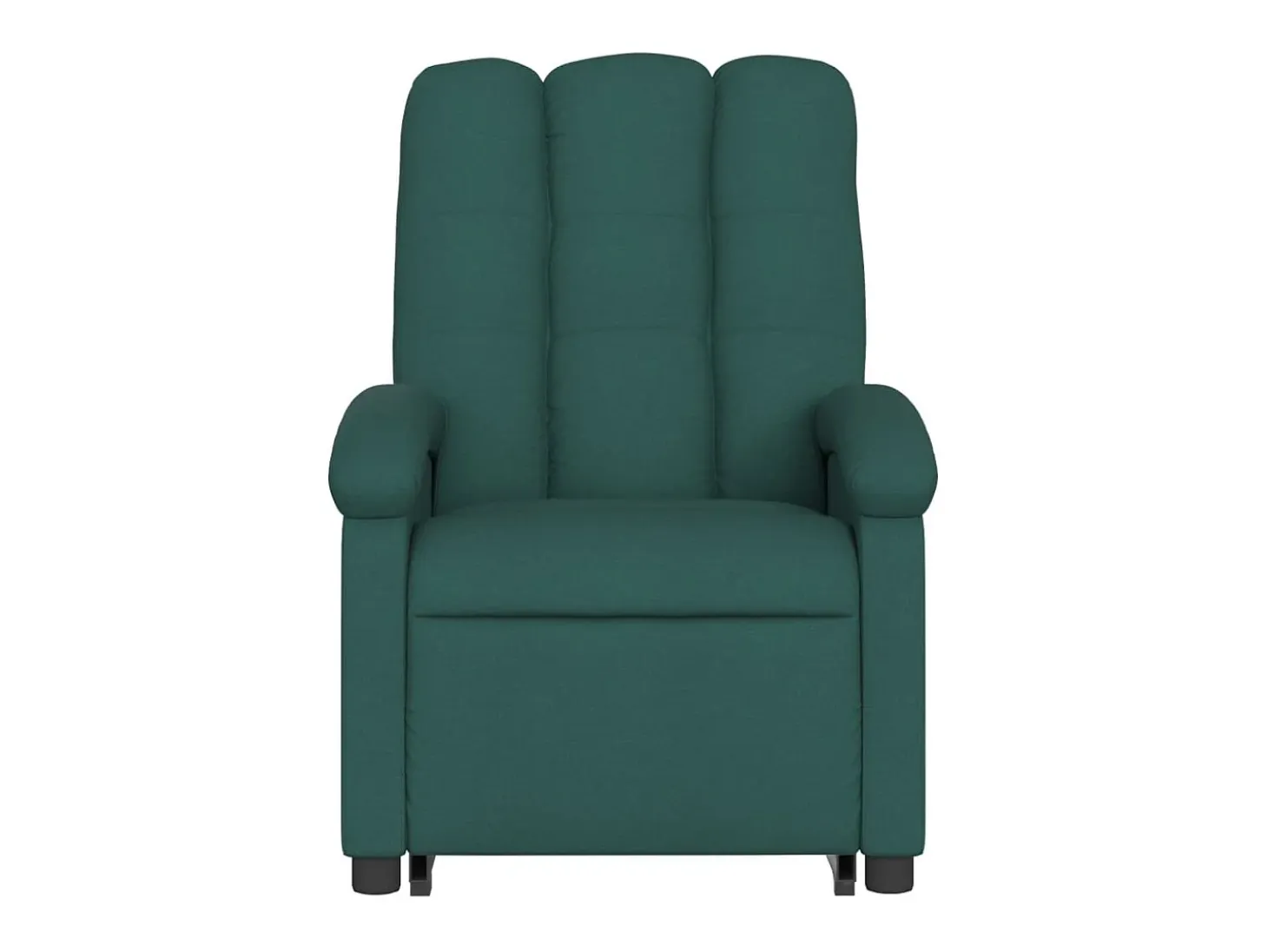 Sillón reclinable elevable tela verde oscuro