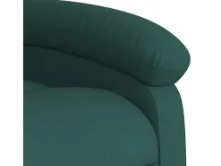 Sillón reclinable elevable tela verde oscuro