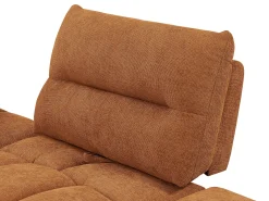 Sillón reclinable en tela texturizada terracota APOLIU