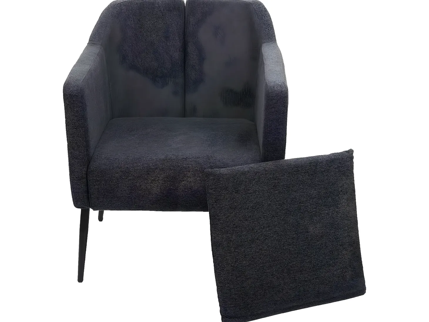 Sillón reclinable MCW-H93a, tela/textil gris oscuro