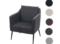 Sillón reclinable MCW-H93a, tela/textil gris oscuro