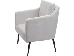 Sillón reclinable MCW-H93a, tela/textil crema-beige