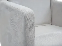 Sillón reclinable MCW-H93a, tela/textil crema-beige