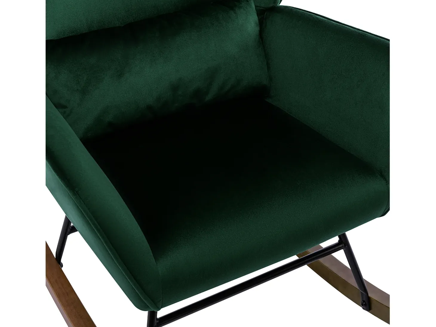 Sillón reclinable tapizado en terciopelo con soporte lumbar, ideal para sala de estar y dormitorio infantil, color verde