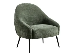 Sillón recto en tela texturizada color verde RIBEDI