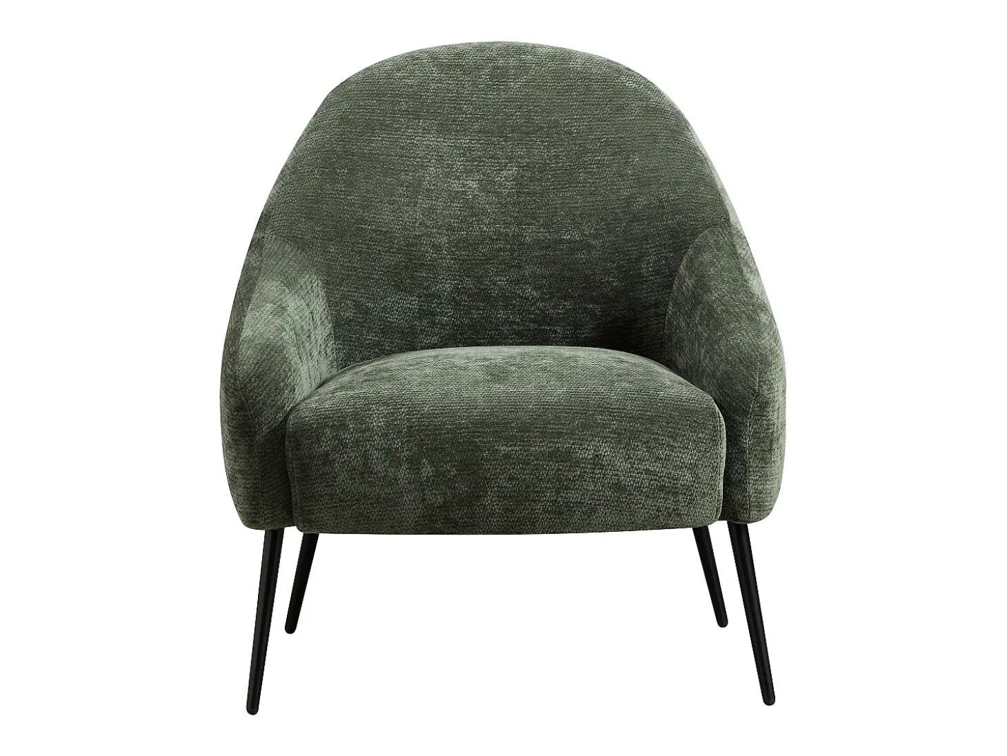Sillón recto en tela texturizada color verde RIBEDI
