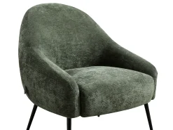 Sillón recto en tela texturizada color verde RIBEDI