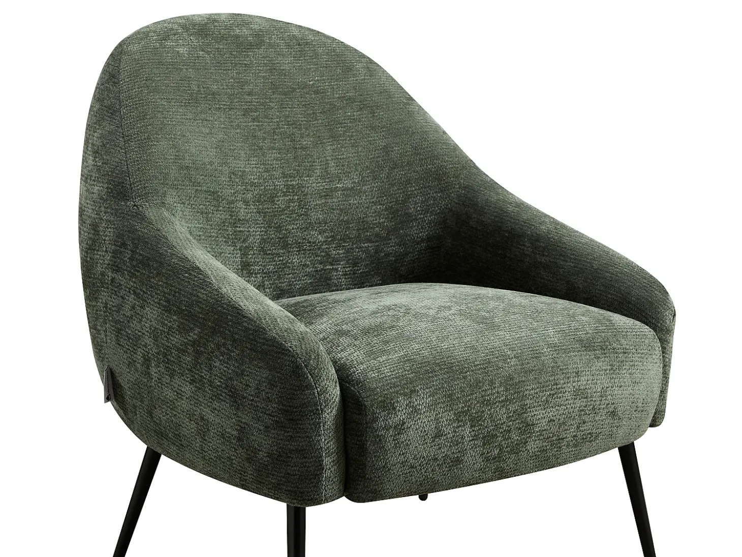 Sillón recto en tela texturizada color verde RIBEDI