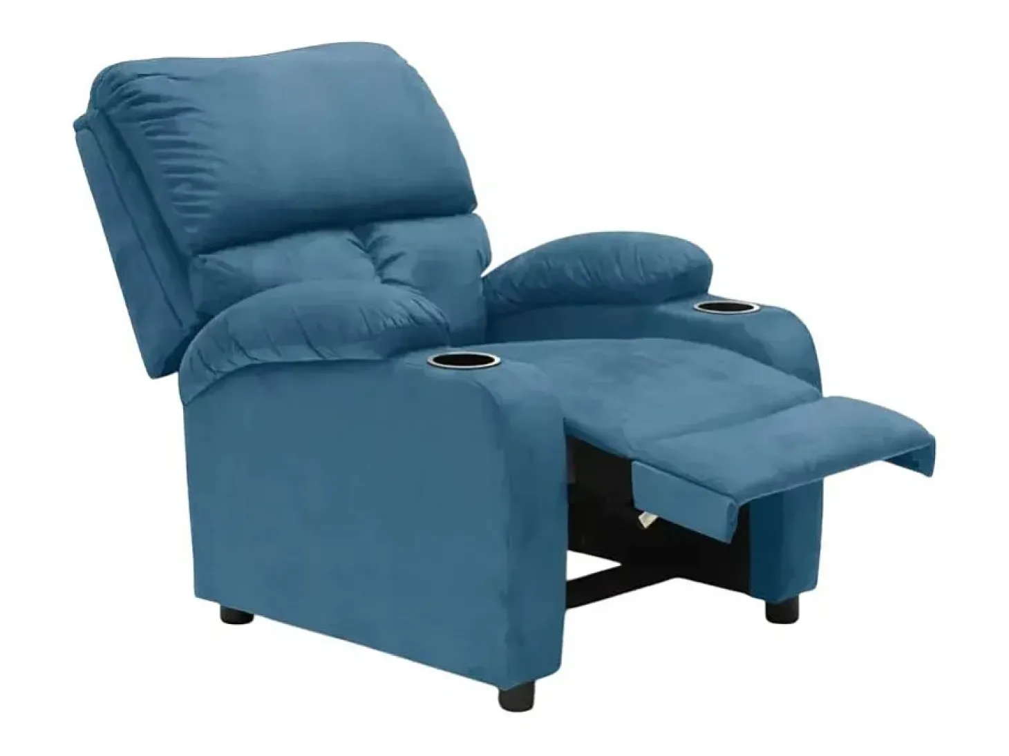 Sillón relajante reclinable reposapiés portaobjetos Laura Light - Azul