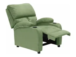 Sillón relajante reclinable reposapiés portaobjetos Laura Light - Verde oscuro