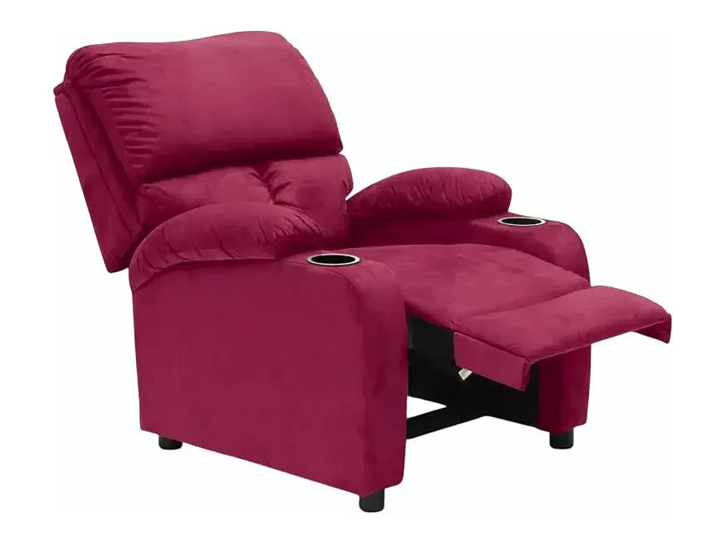 Sillón relajante reclinable reposapiés portaobjetos Laura Light - Rosa