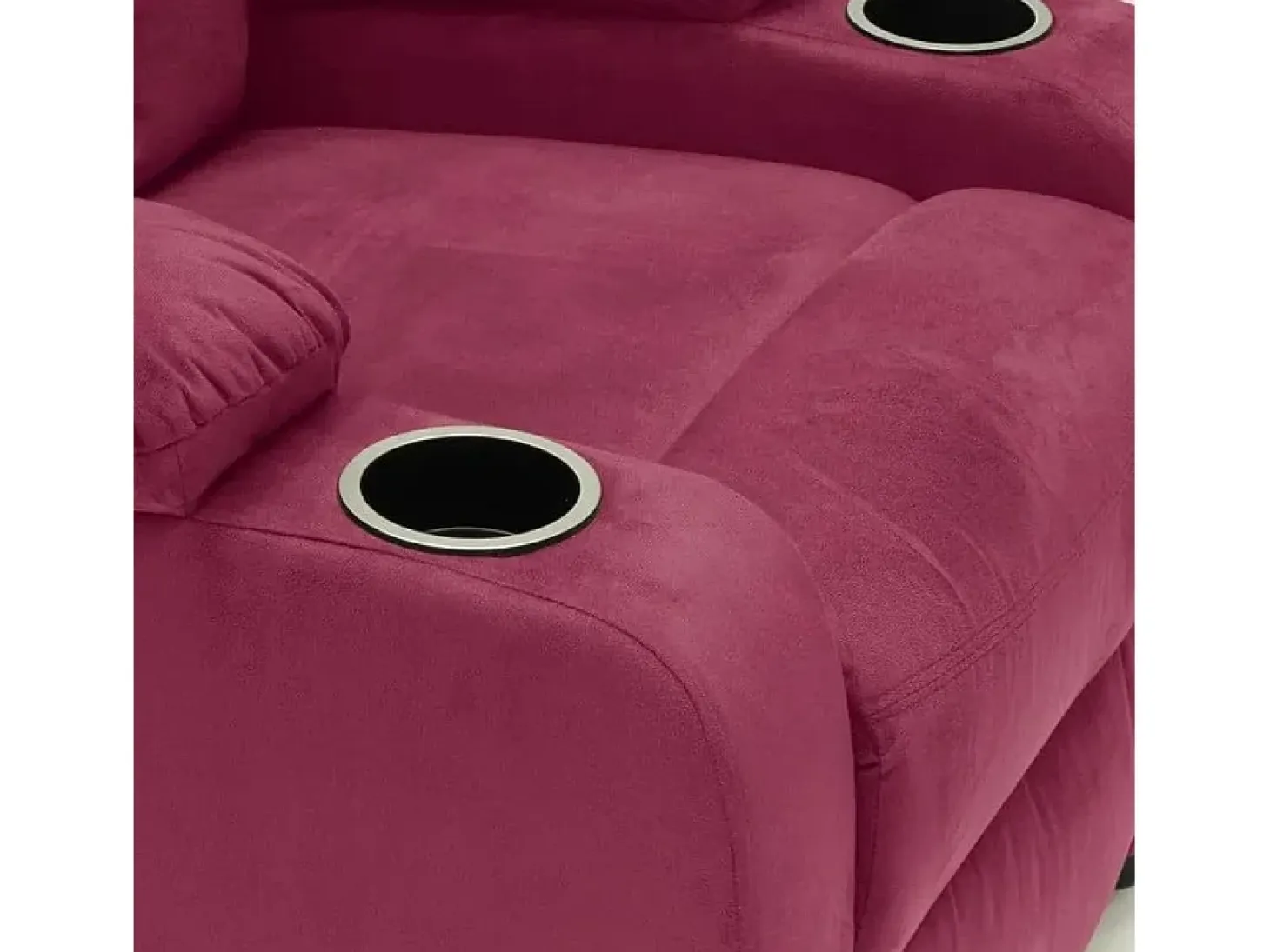 Sillón relajante reclinable reposapiés portaobjetos Laura Light - Rosa