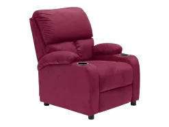 Sillón relajante reclinable reposapiés portaobjetos Laura Light - Rosa