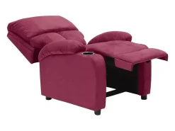 Sillón relajante reclinable reposapiés portaobjetos Laura Light - Rosa