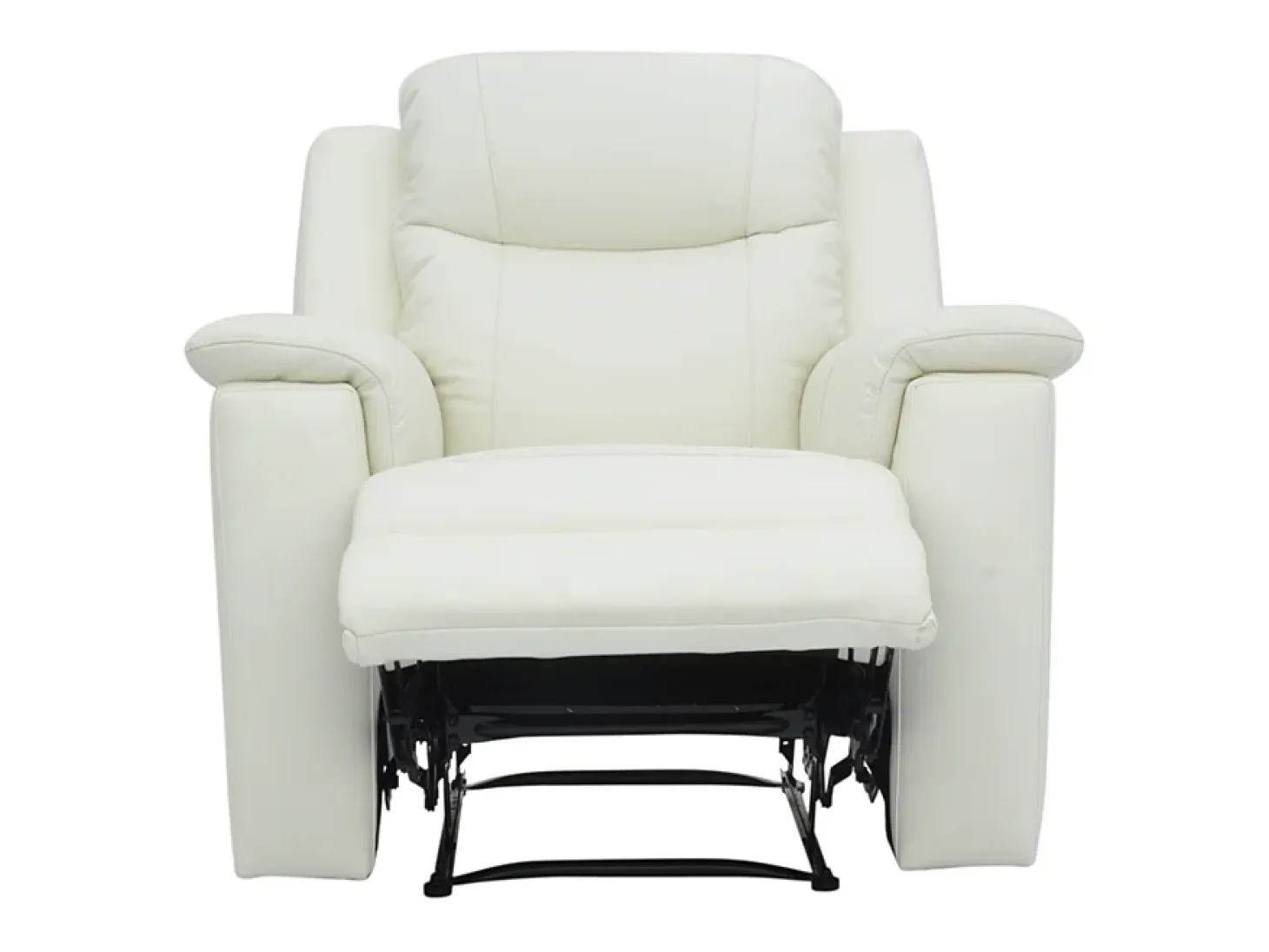 Sillón relax de piel de becerro color blanco marfil EVASION
