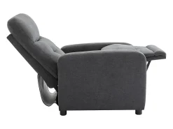 Sillón relax de tela acolchada color gris antracita JARAMILO