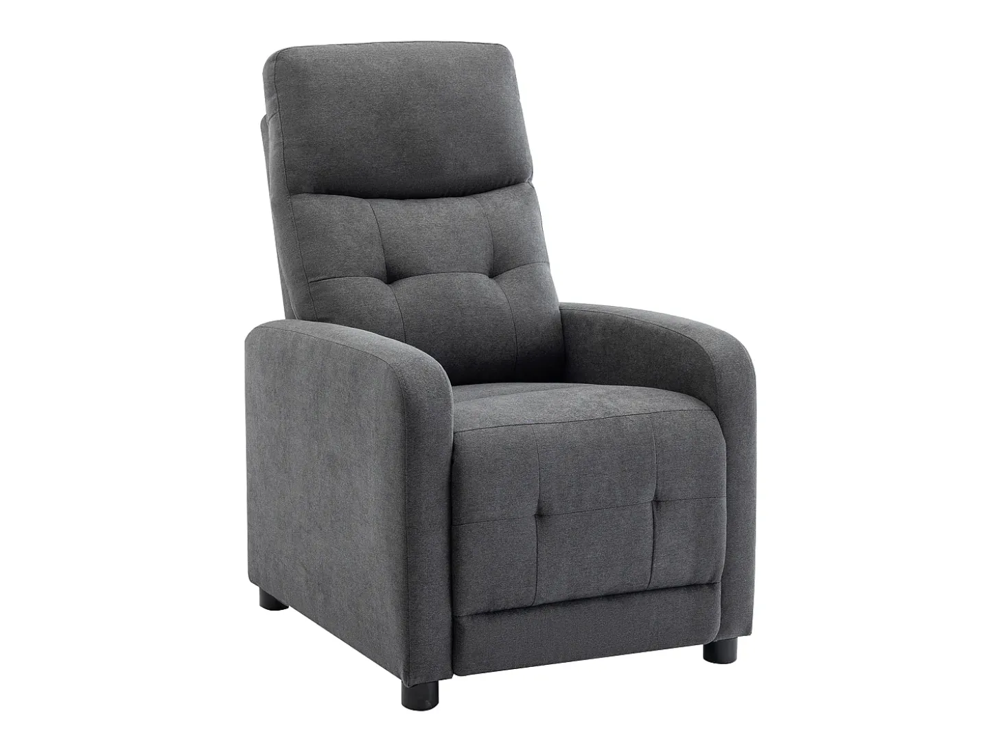 Sillón relax de tela acolchada color gris antracita JARAMILO