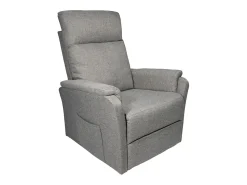 Sillón relax de 101x75x74 cm de tela con motor eléctrico y eleva personas en gris Delta