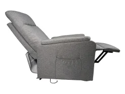 Sillón relax de 101x75x74 cm de tela con motor eléctrico y eleva personas en gris Delta