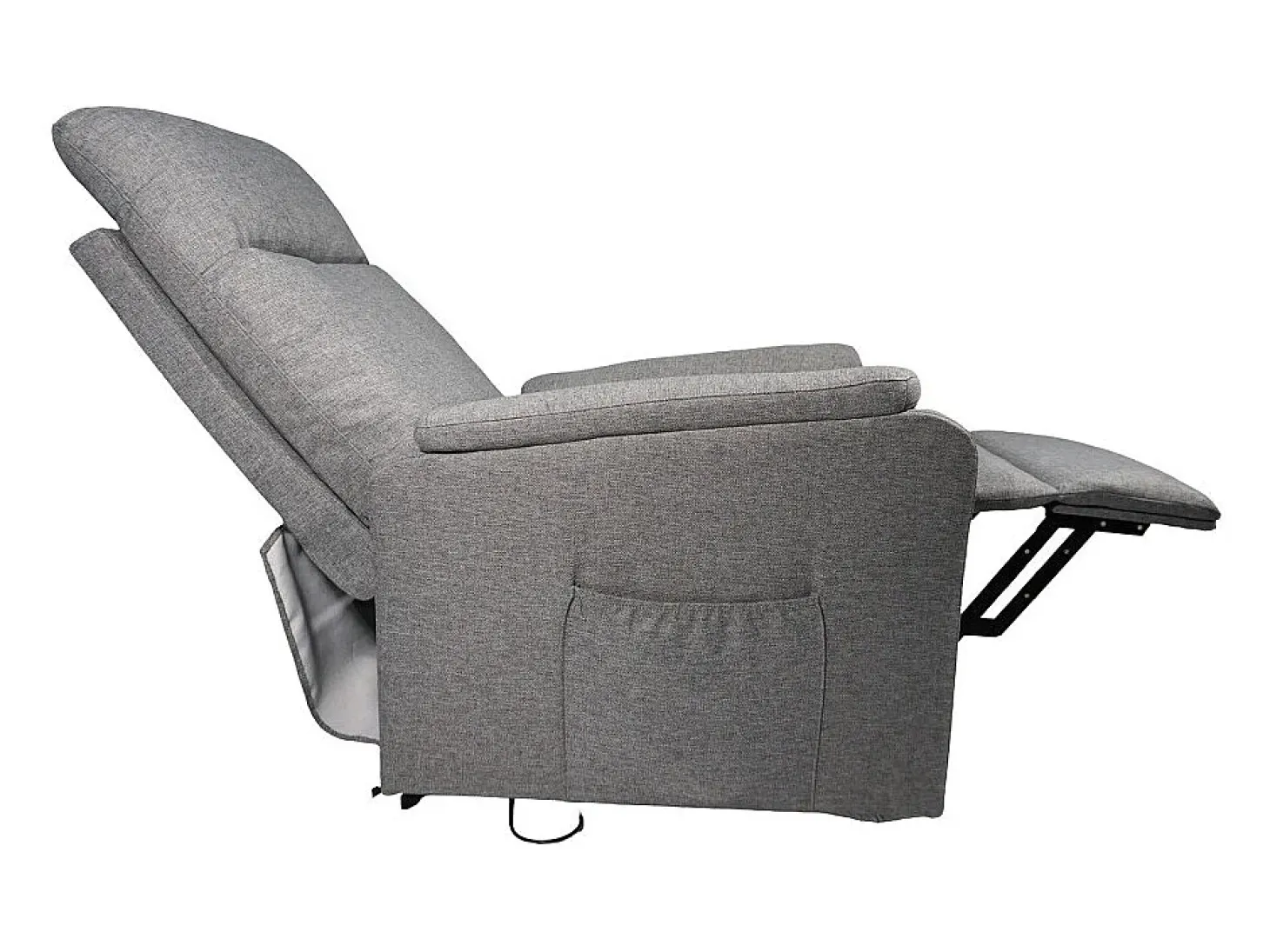 Sillón relax de 101x75x74 cm de tela con motor eléctrico y eleva personas en gris Delta