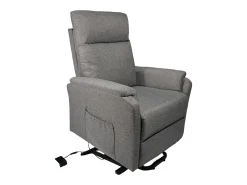 Sillón relax de 101x75x74 cm de tela con motor eléctrico y eleva personas en gris Delta