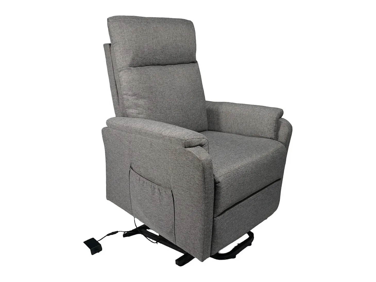Sillón relax de 101x75x74 cm de tela con motor eléctrico y eleva personas en gris Delta