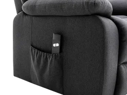 Sillón relax eléctrico de tela antracita NADINE