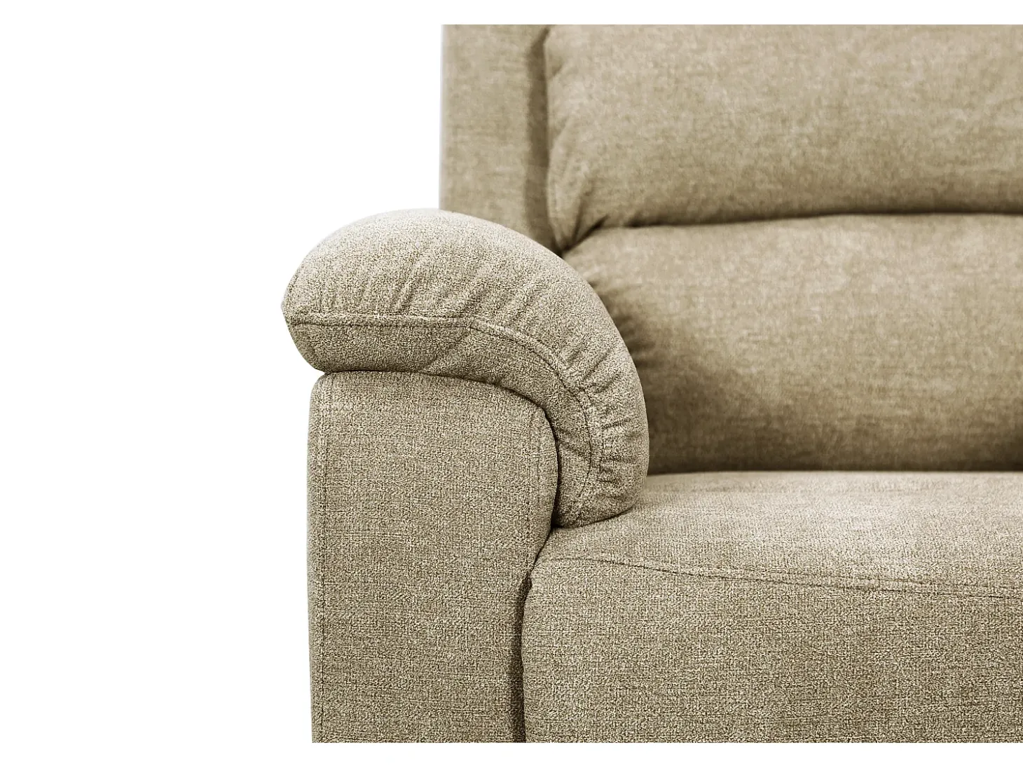Sillón relax eléctrico de tela topo reposapiés y respaldo reclinables NEVERS