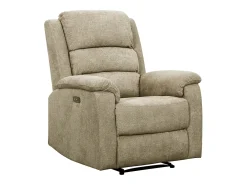 Sillón relax eléctrico de tela topo reposapiés y respaldo reclinables NEVERS