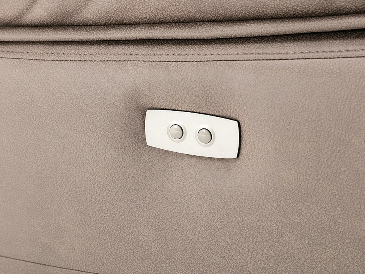 Sillón relax eléctrico de tela gris topo con 1 puerto USB DOLENE