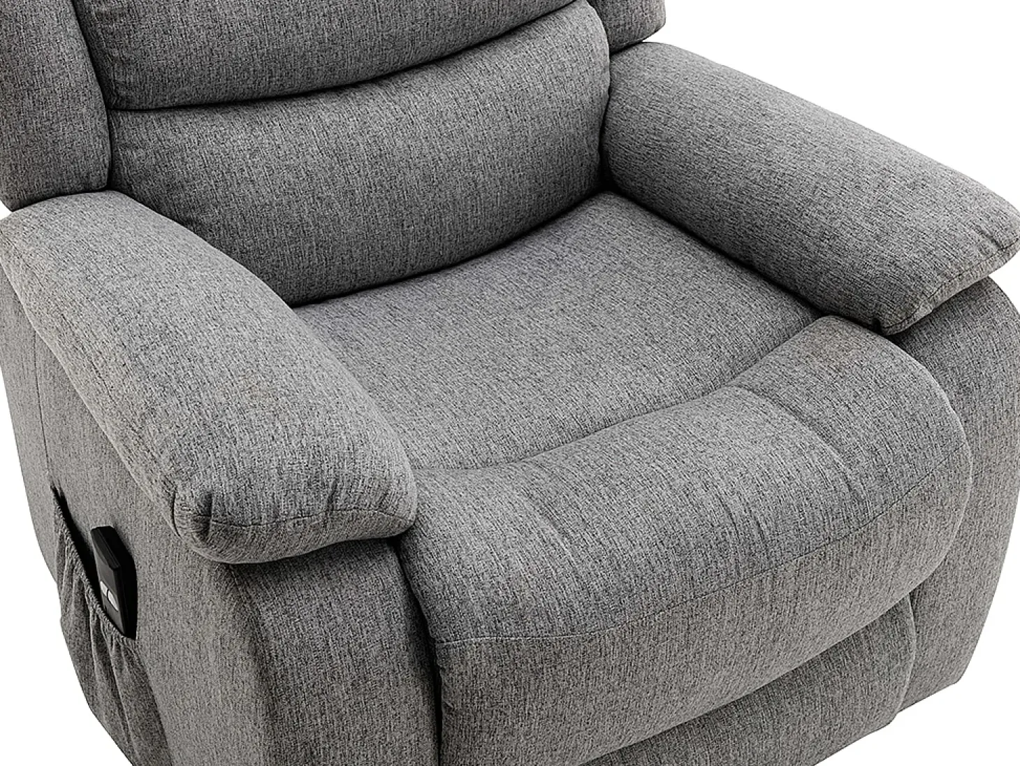 Sillón relax eléctrico de tela gris claro NADINE