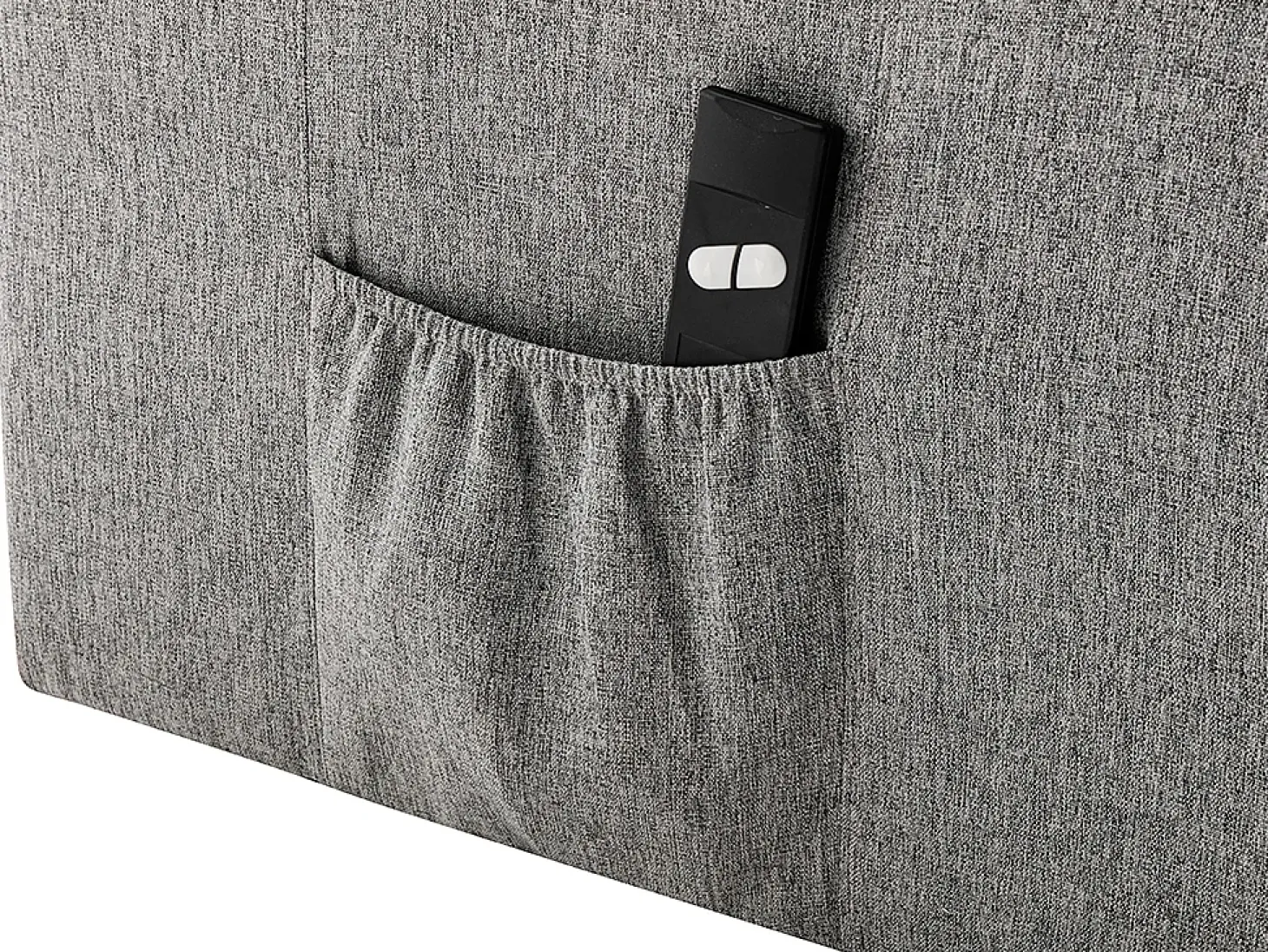 Sillón relax eléctrico de tela gris claro NADINE