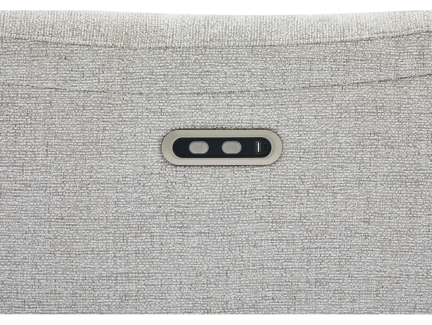 Sillón relax eléctrico en tejido texturo gris claro BREVIO