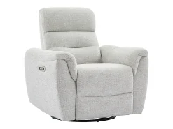Sillón relax eléctrico en tejido texturo gris claro BREVIO