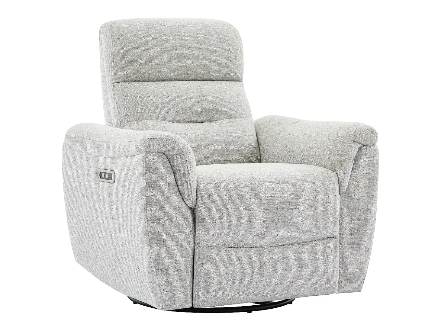 Sillón relax eléctrico en tejido texturo gris claro BREVIO