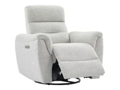 Sillón relax eléctrico en tejido texturo gris claro BREVIO