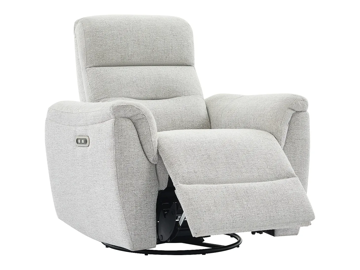 Sillón relax eléctrico en tejido texturo gris claro BREVIO