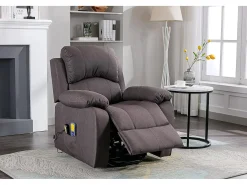 Sillón Relax Función Auto-Ayuda, Reclinación Eléctrica, Masaje Y Termoterapia, Marrón
