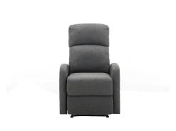 Sillón relax manual de tela color antracita ISAO Barato